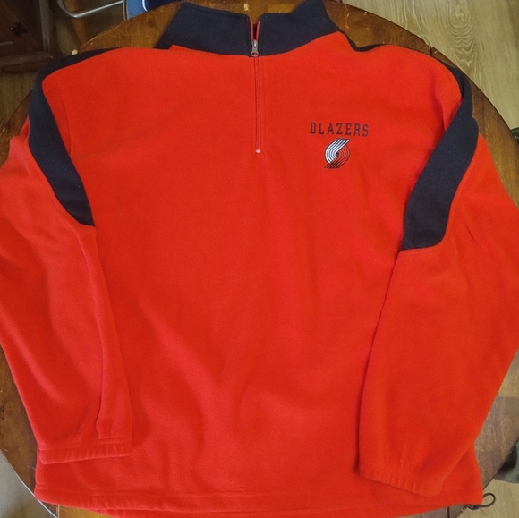 Portland Trailblazers Pullover Polo Fleece Size XL - Picture 1 of 3